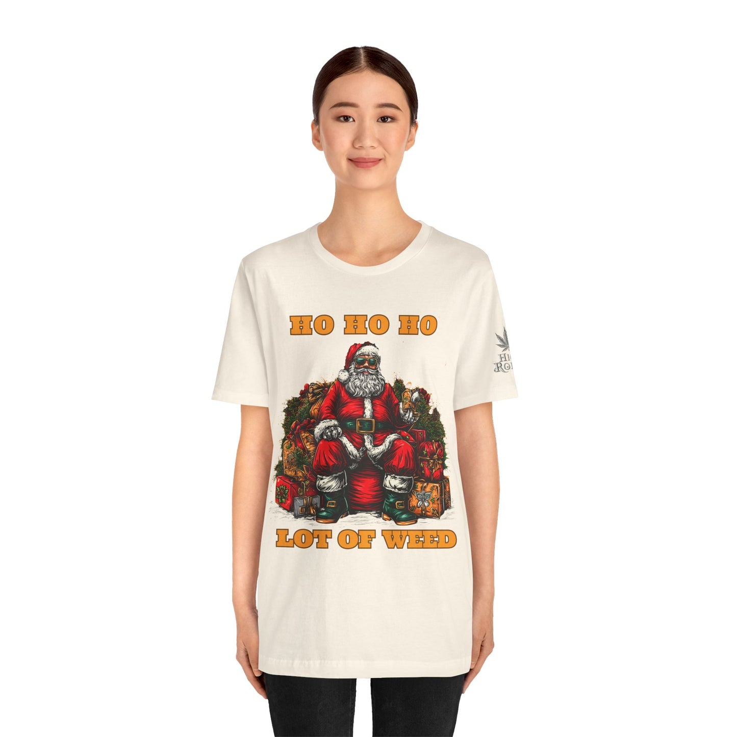 Ho Ho Ho Lot Of Weed Premium Cannabis Christmas T-Shirt