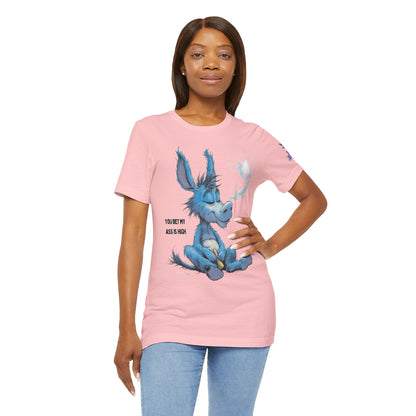 Blue Donkey Tee - Premium Airlume Cotton Cannabis Culture Humor Cartoon Art