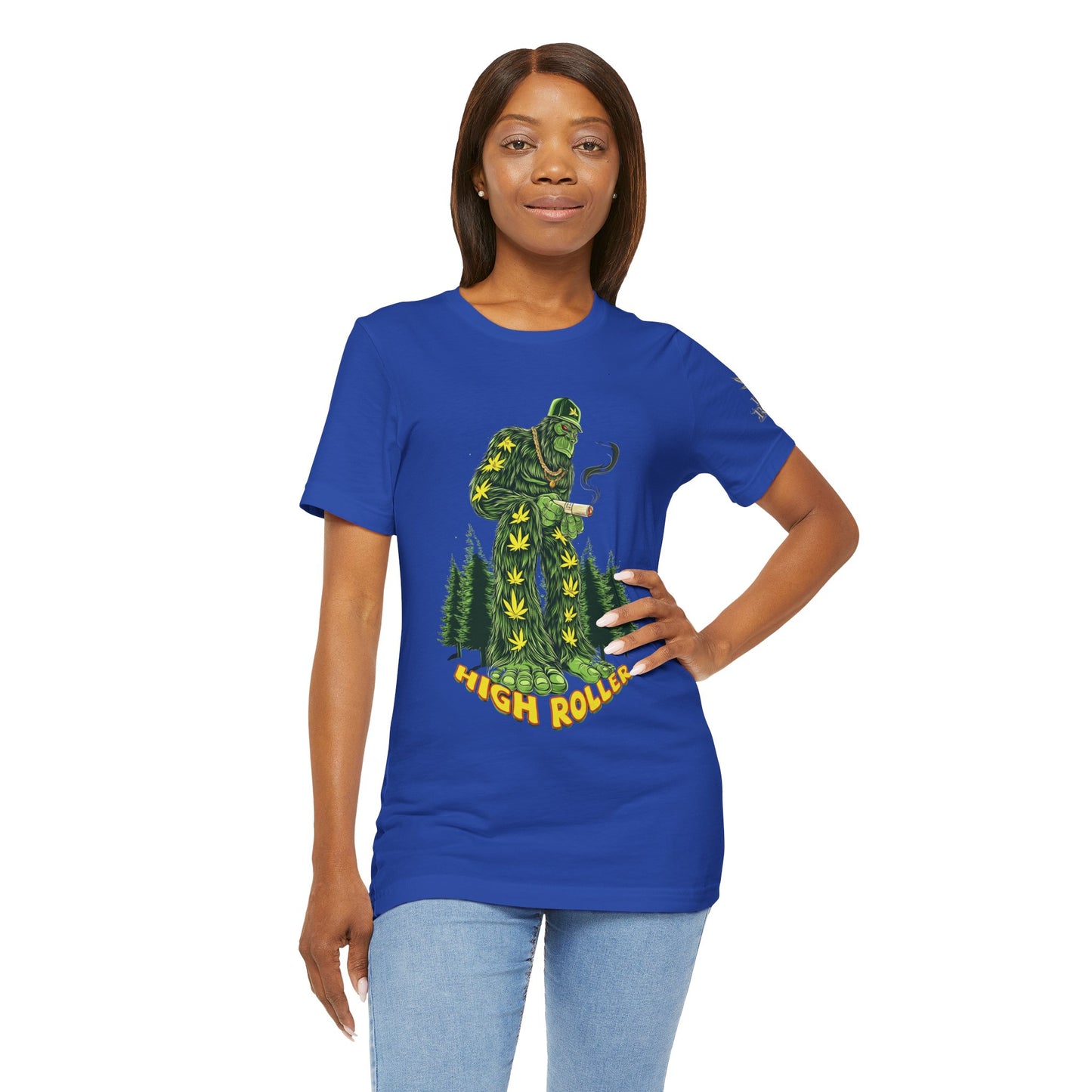 Cannabis Sasquatch Forest King T-Shirt - Premium Bigfoot 420 Lifestyle Apparel"