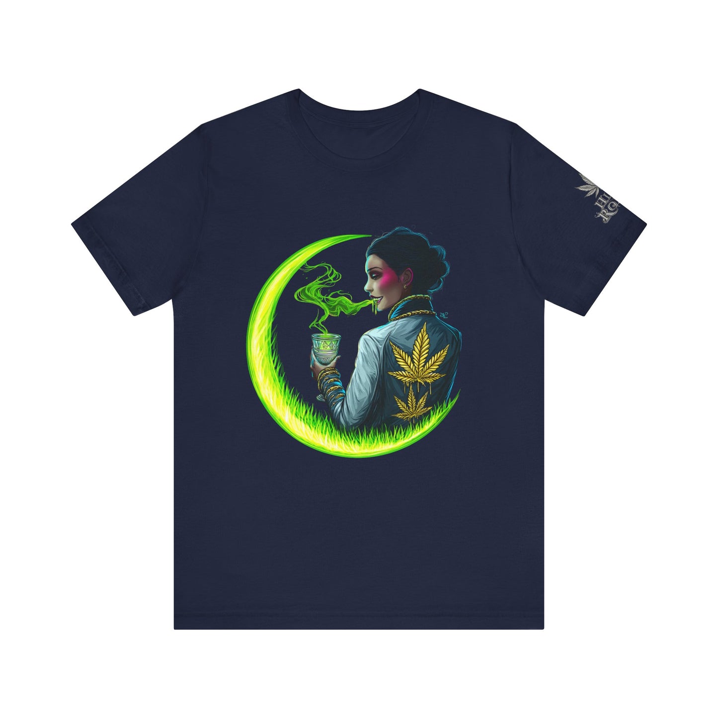 Cannabis Queen Commander T-Shirt - Premium Afrofuturistic 420 Lifestyle Apparel"