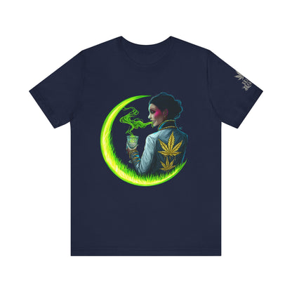 Cannabis Queen Commander T-Shirt - Premium Afrofuturistic 420 Lifestyle Apparel"