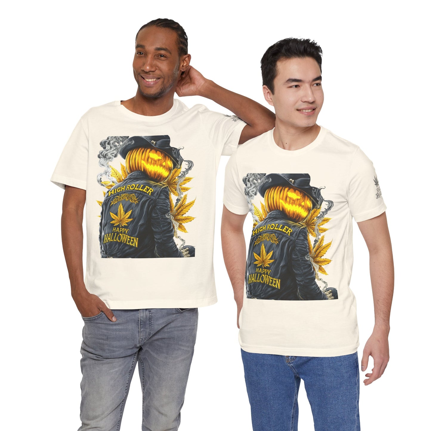 Halloween Witch Rider Cannabis T-Shirt - Premium Spooky 420 Biker Edition Apparel