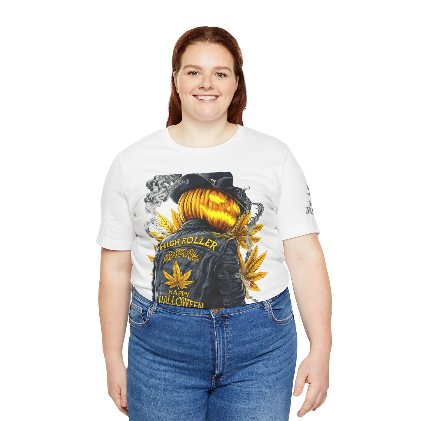 Halloween Witch Rider Cannabis T-Shirt - Premium Spooky 420 Biker Edition Apparel