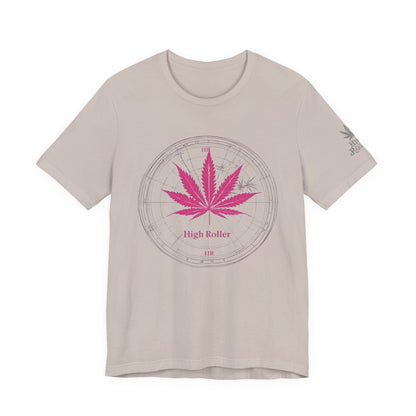 Cannabis Compass Tee - Navigation Leaf Art Design | High Roller