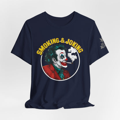 Smoking & Joking T-Shirt - Premium Airlume Cotton Cannabis Villain Pop Art Tee