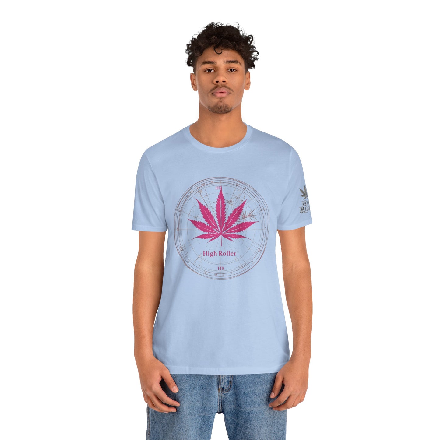 True North Tee - Premium Airlume Cotton Cannabis Culture Compass Navigation Art