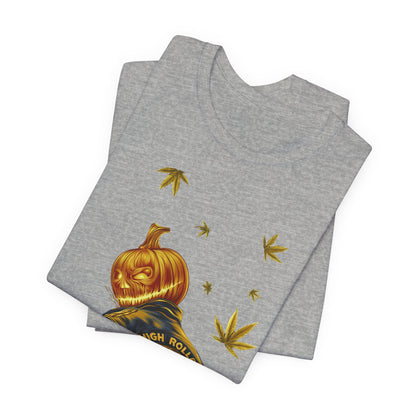 Pumpkin Head HIGH ROLLER Halloween T-Shirt - Premium Cannabis Culture Apparel
