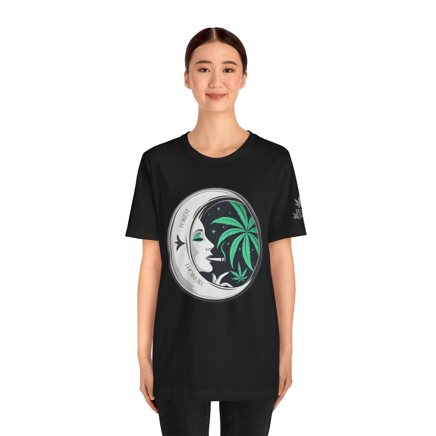 Toker Girl Coin Tee - Vintage Cannabis Portrait Art Design | High Roller