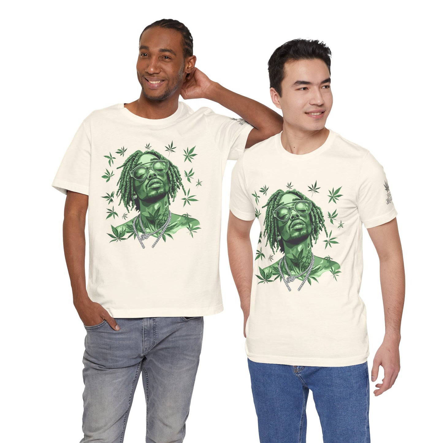 Elevated Vision Green Dream Tee - Premium Airlume Cotton Cannabis Culture Art