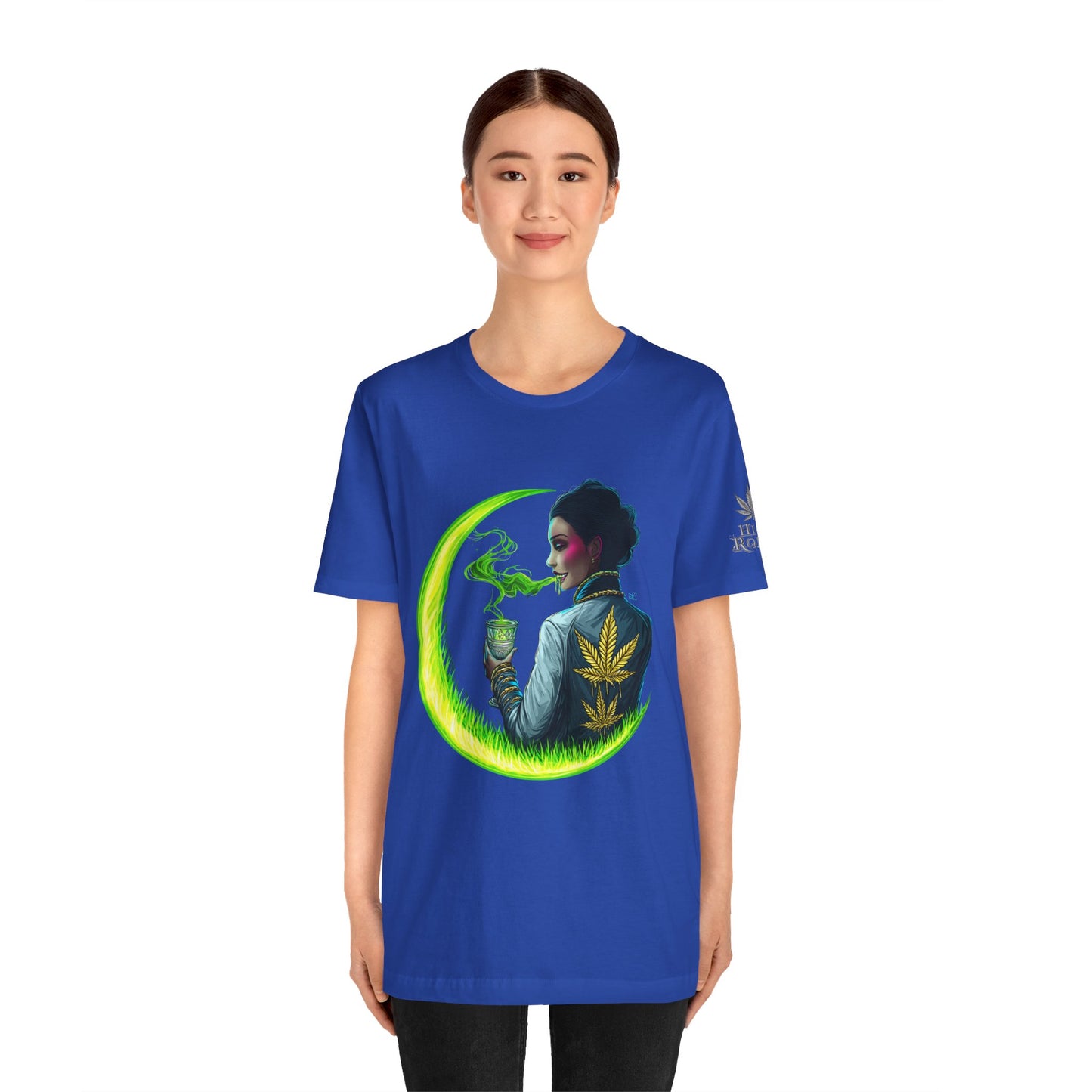 Cannabis Queen Commander T-Shirt - Premium Afrofuturistic 420 Lifestyle Apparel"