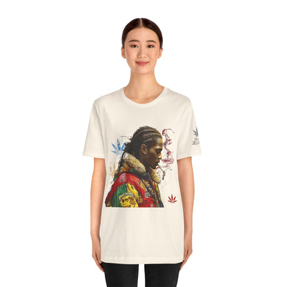 High Roller Profile Smoke Art Cannabis T-Shirt - Premium 420 Hip-Hop Portrait Street Culture Elevated Lifestyle Apparel