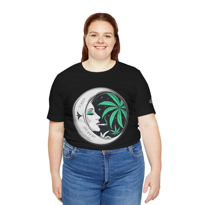Toker Girl Coin Tee - Vintage Cannabis Portrait Art Design | High Roller