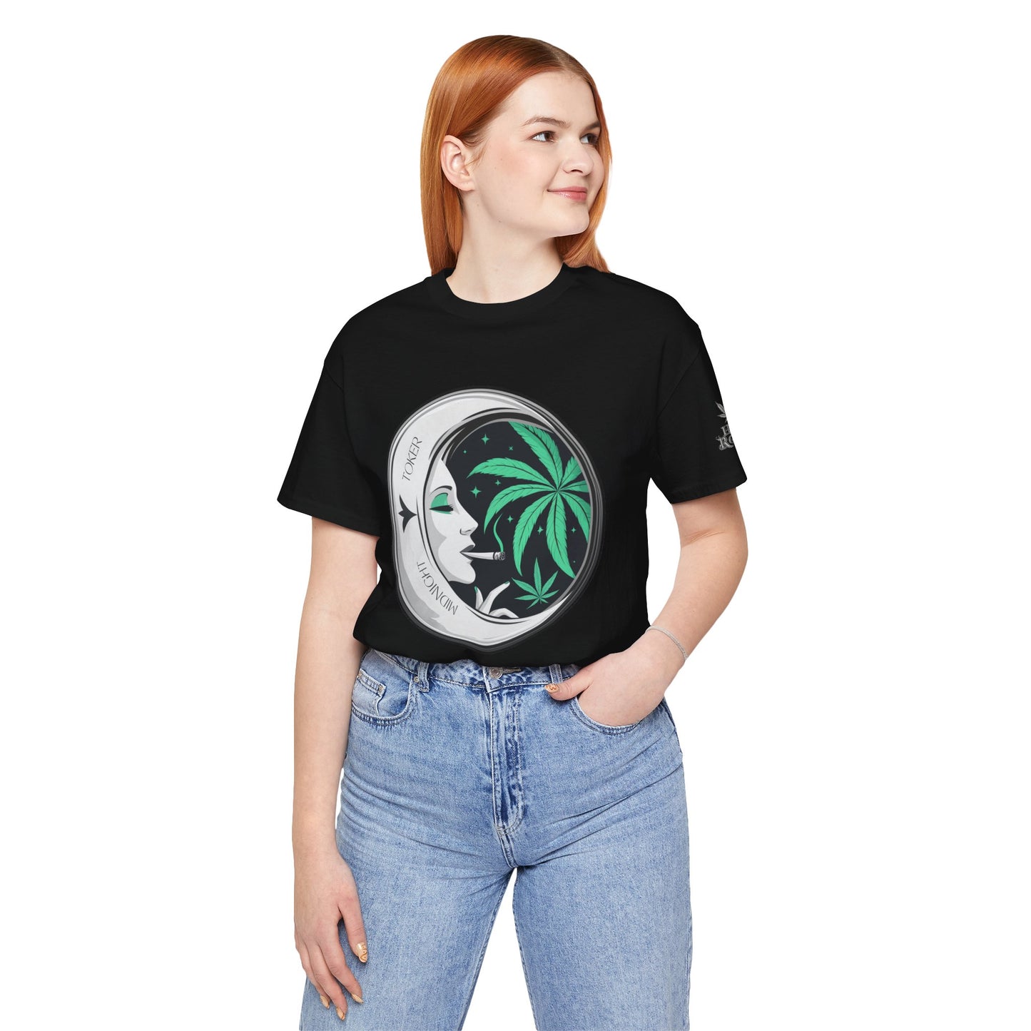 Toker Girl Coin Tee - Vintage Cannabis Portrait Art Design | High Roller