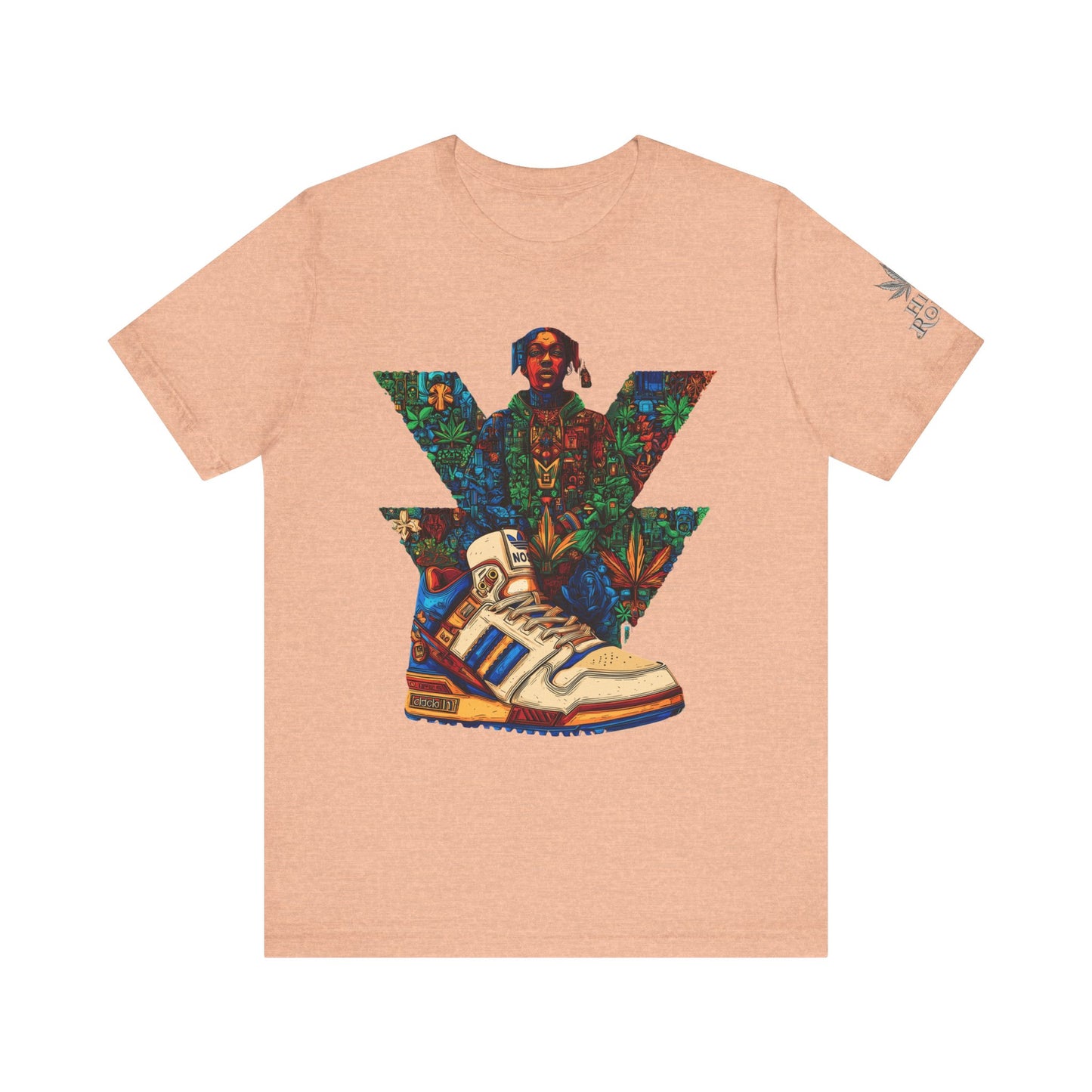 High Roller Trefoil Cannabis Sneaker T-Shirt - Premium 420 Hip-Hop Sneakerhead Street Culture Botanical Art Apparel