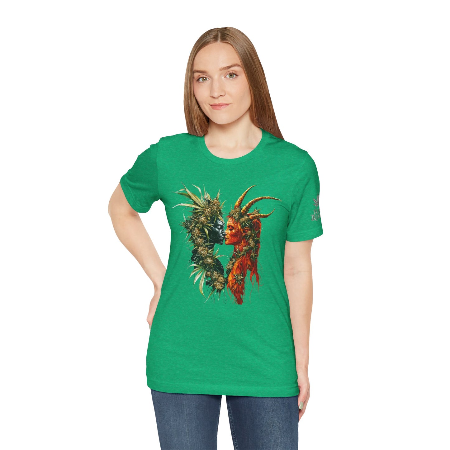 Sacred Union T-Shirt - Premium Airlume Cotton Cannabis Spirits Fantasy Art Tee