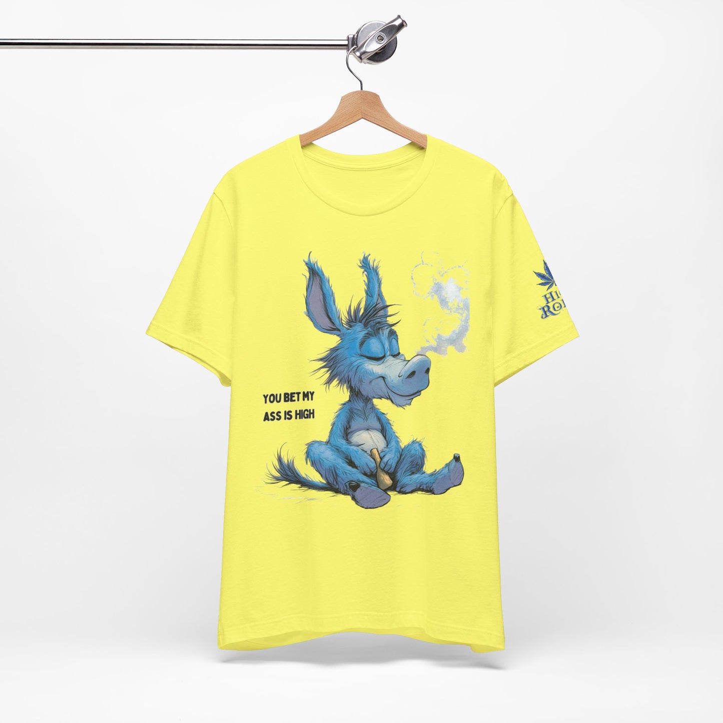 Blue Donkey Tee - Premium Airlume Cotton Cannabis Culture Humor Cartoon Art