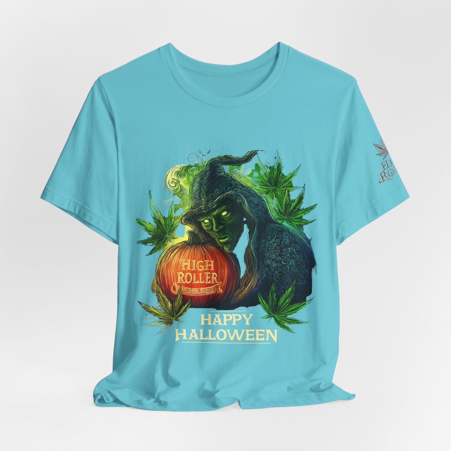 Cannabis Witch's Brew Halloween T-Shirt - Premium Spooky 420 Black Edition Apparel"