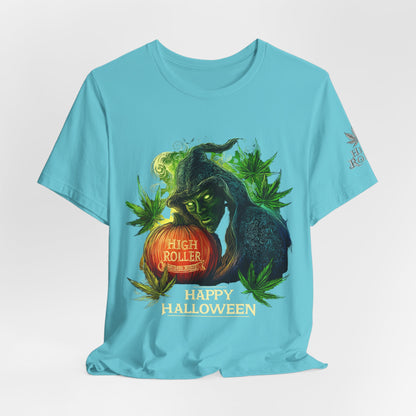 Cannabis Witch's Brew Halloween T-Shirt - Premium Spooky 420 Black Edition Apparel"