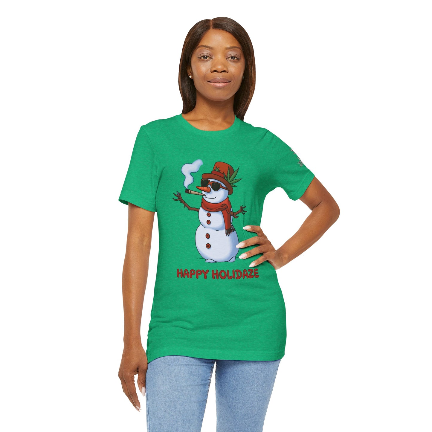Happy Holidaze Premium Cannabis Christmas T-Shirt