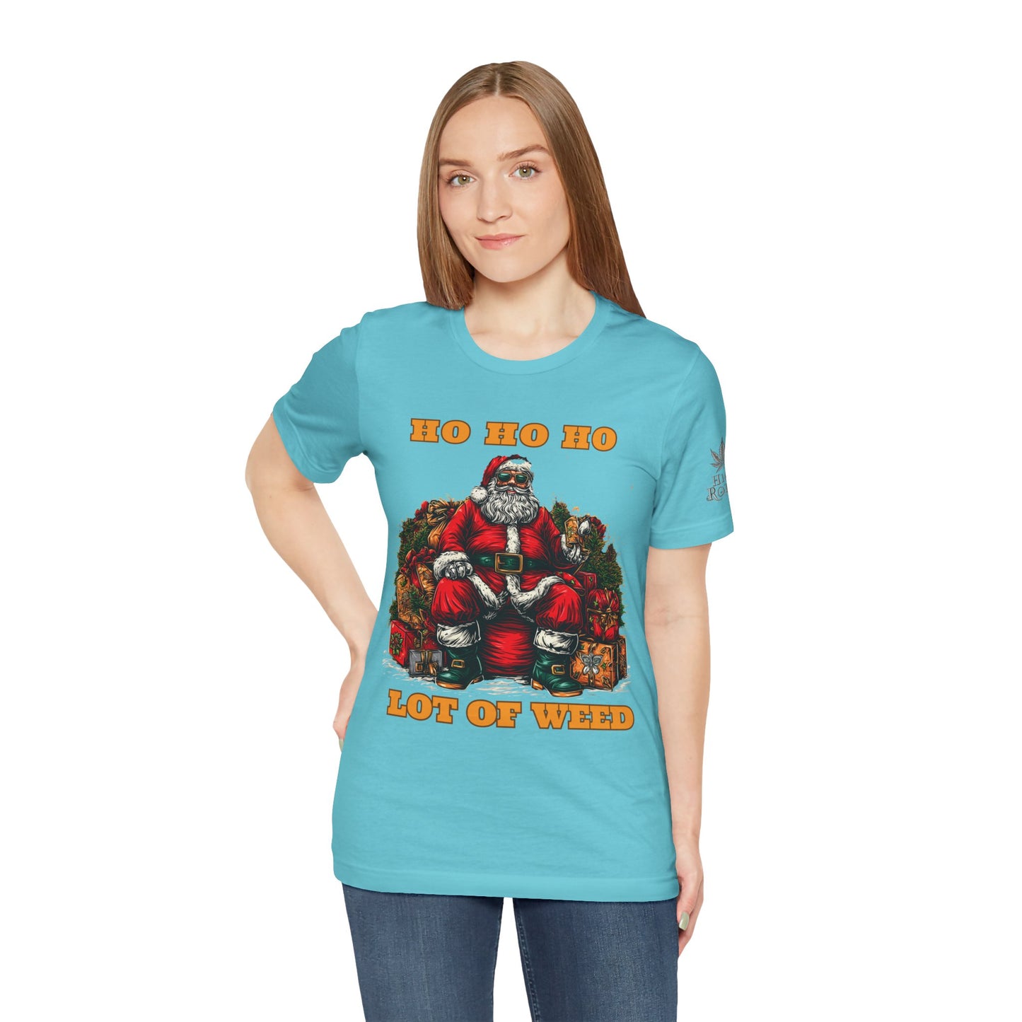 Ho Ho Ho Lot Of Weed Premium Cannabis Christmas T-Shirt