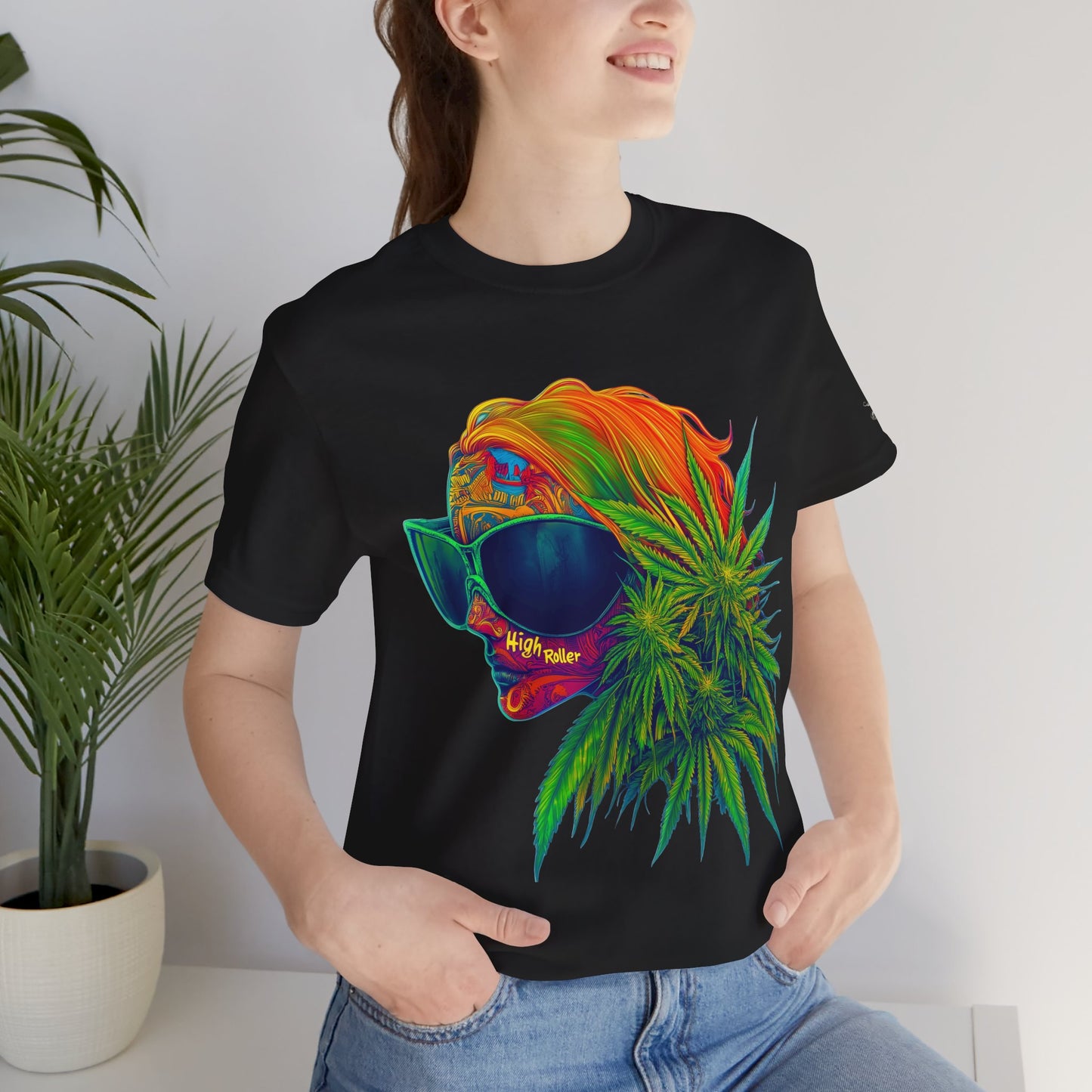 Neon Dreams Tee - Premium Airlume Cotton Cannabis Culture Psychedelic Profile Art