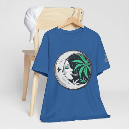 Toker Girl Coin Tee - Vintage Cannabis Portrait Art Design | High Roller