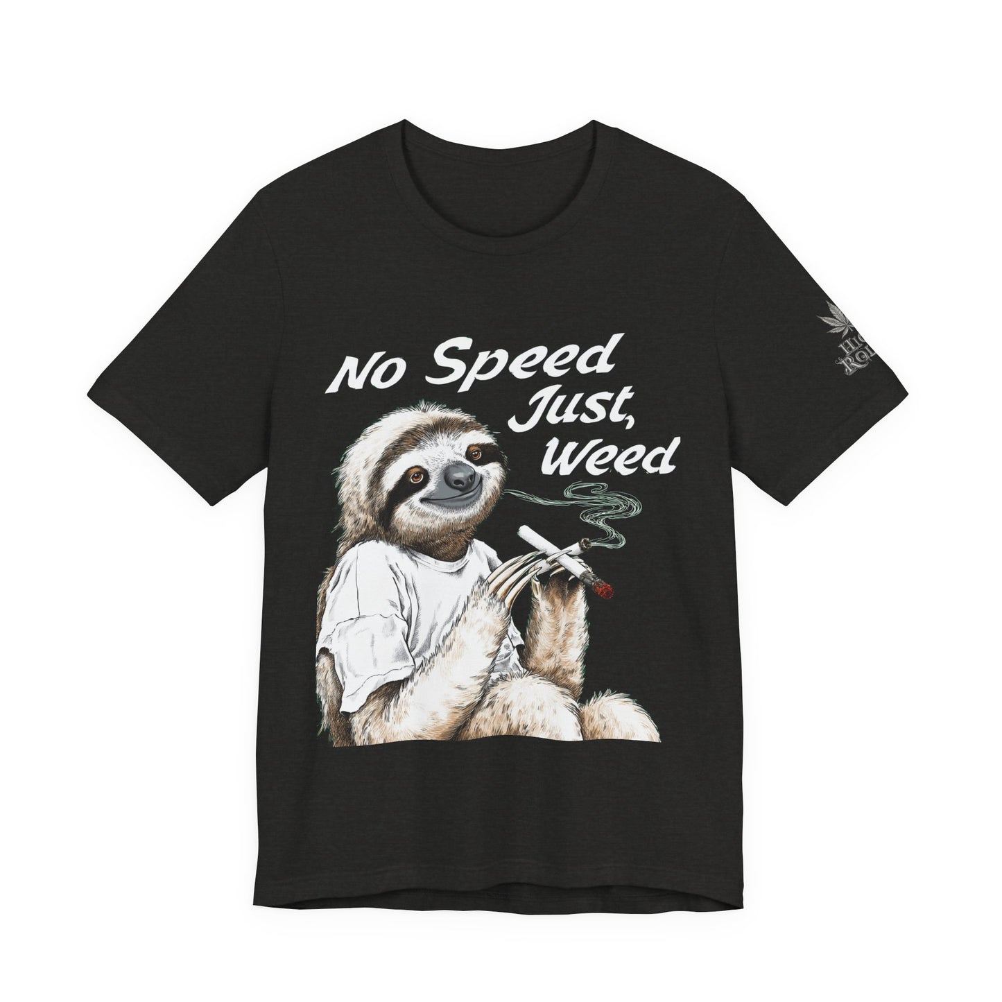 Slow Motion Tee - Premium Airlume Cotton Cannabis Culture Sloth Humor Art