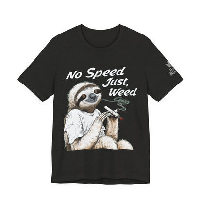 Slow Motion Tee - Premium Airlume Cotton Cannabis Culture Sloth Humor Art