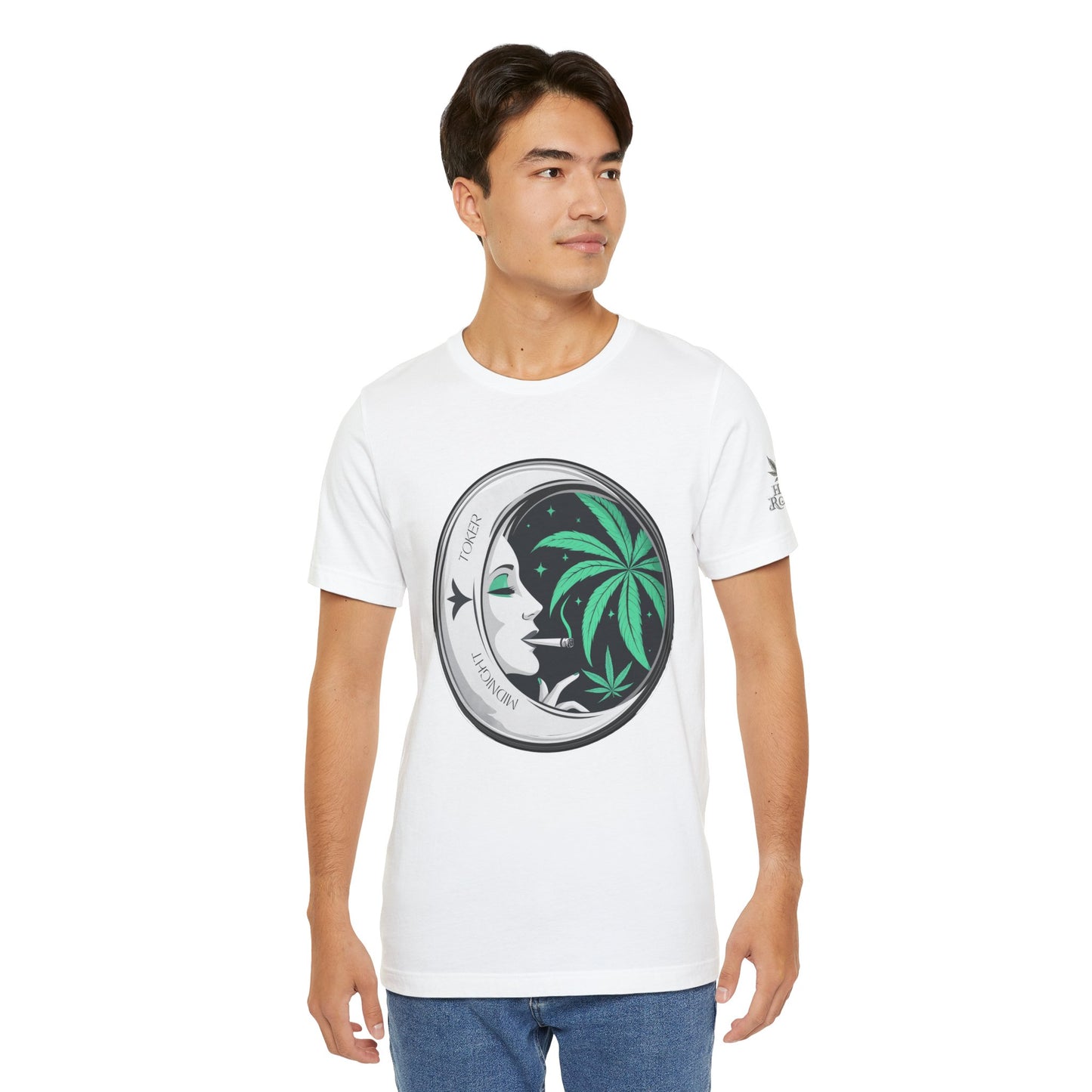 Toker Girl Coin Tee - Vintage Cannabis Portrait Art Design | High Roller
