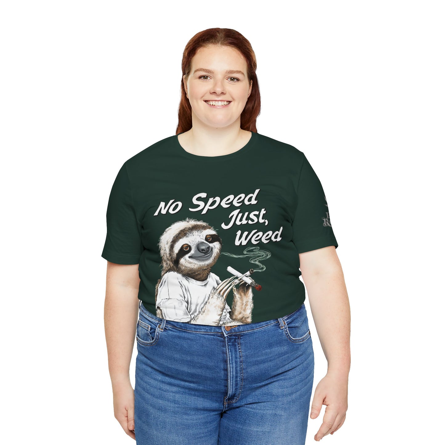 Slow Motion Tee - Premium Airlume Cotton Cannabis Culture Sloth Humor Art