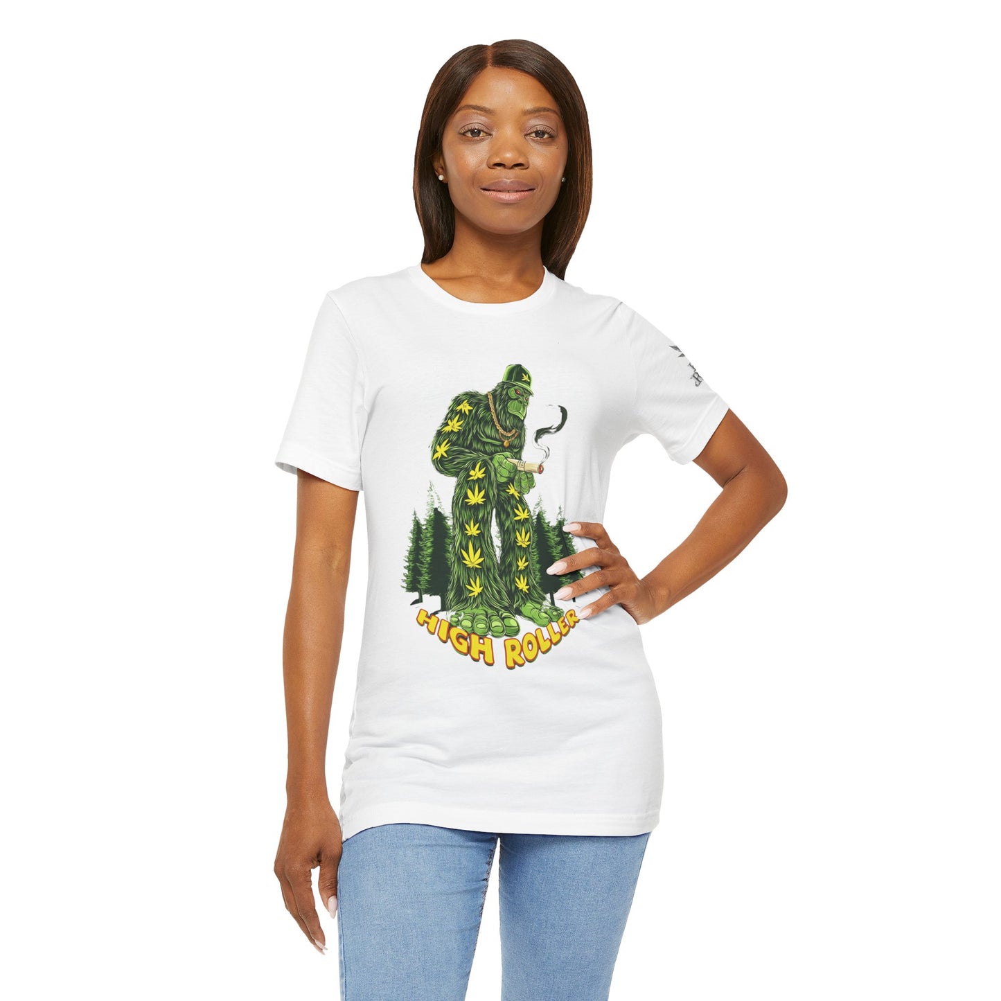 Cannabis Sasquatch Forest King T-Shirt - Premium Bigfoot 420 Lifestyle Apparel"