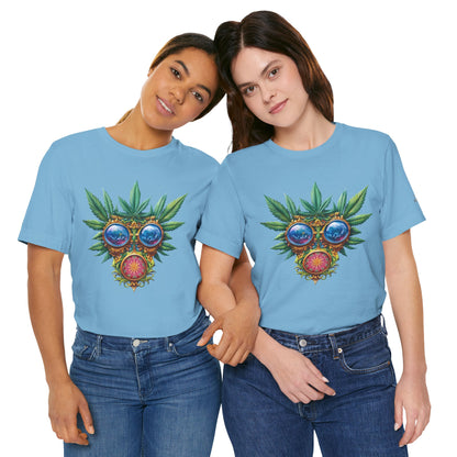 Third Eye Vision T-Shirt - Premium Airlume Cotton Cannabis Kaleidoscope Art Tee
