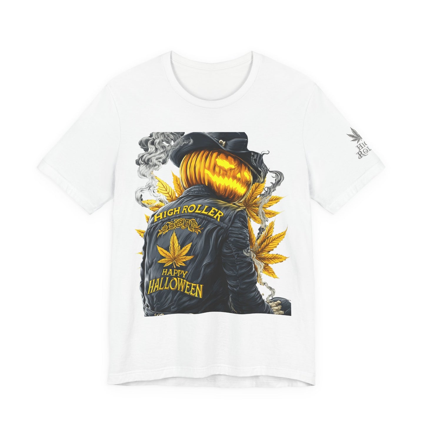 Halloween Witch Rider Cannabis T-Shirt - Premium Spooky 420 Biker Edition Apparel