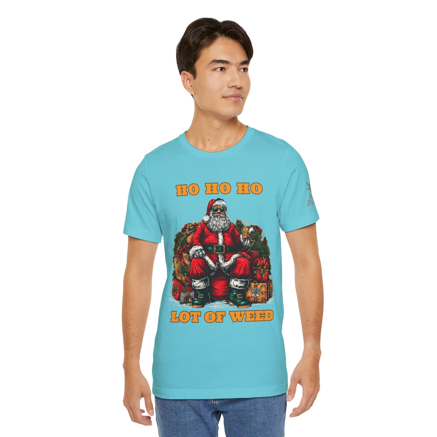 Ho Ho Ho Lot Of Weed Premium Cannabis Christmas T-Shirt