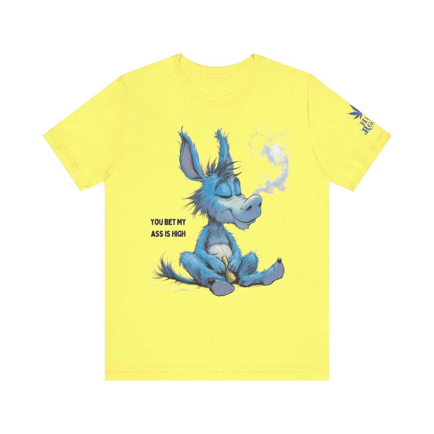 Blue Donkey Tee - Premium Airlume Cotton Cannabis Culture Humor Cartoon Art
