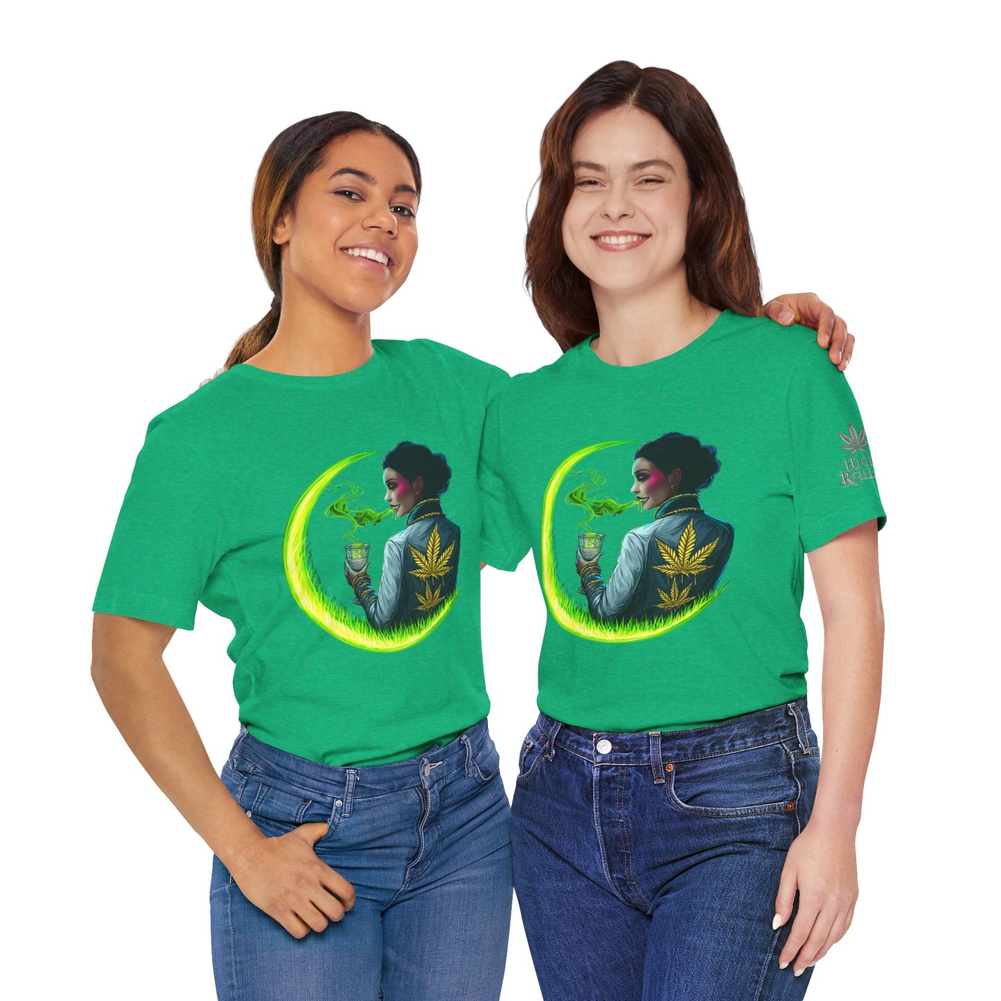 Cannabis Queen Commander T-Shirt - Premium Afrofuturistic 420 Lifestyle Apparel"