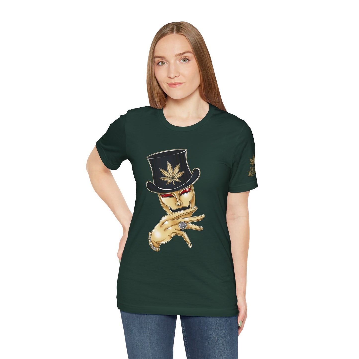 Golden Touch T-Shirt - Premium Airlume Cotton Cannabis Luxury Boss Art Tee