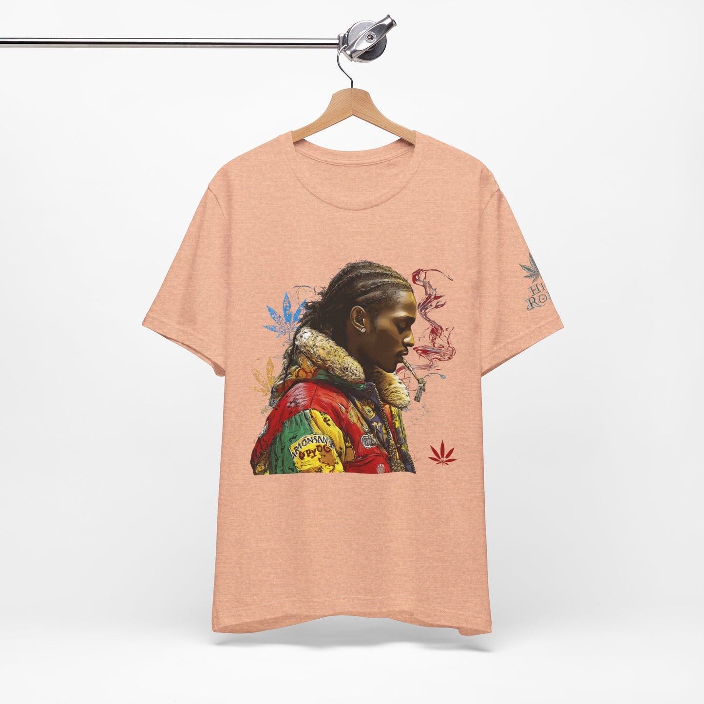 High Roller Profile Smoke Art Cannabis T-Shirt - Premium 420 Hip-Hop Portrait Street Culture Elevated Lifestyle Apparel