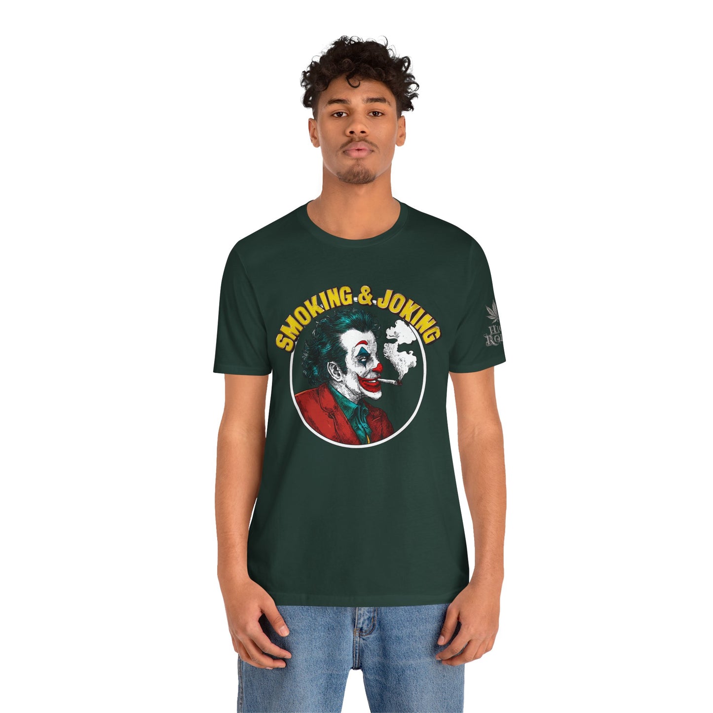 Smoking & Joking T-Shirt - Premium Airlume Cotton Cannabis Villain Pop Art Tee