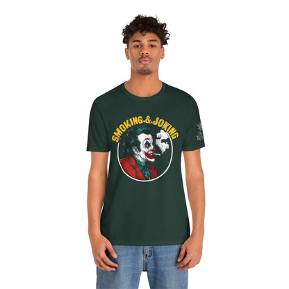 Smoking & Joking T-Shirt - Premium Airlume Cotton Cannabis Villain Pop Art Tee