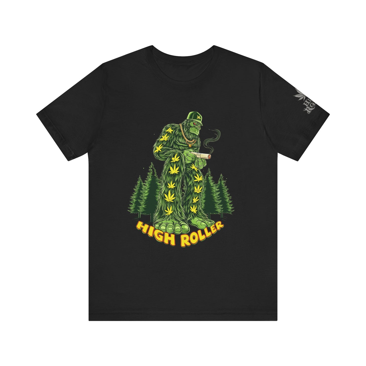 Cannabis Sasquatch Forest King T-Shirt - Premium Bigfoot 420 Lifestyle Apparel"