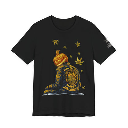 Pumpkin Head HIGH ROLLER Halloween T-Shirt - Premium Cannabis Culture Apparel