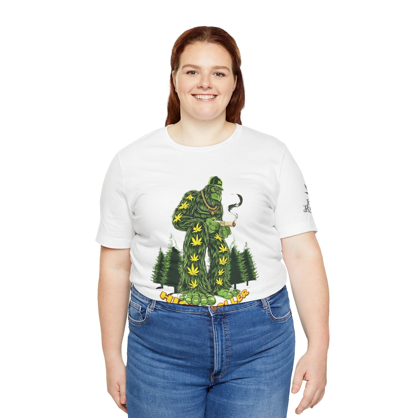 Cannabis Sasquatch Forest King T-Shirt - Premium Bigfoot 420 Lifestyle Apparel"
