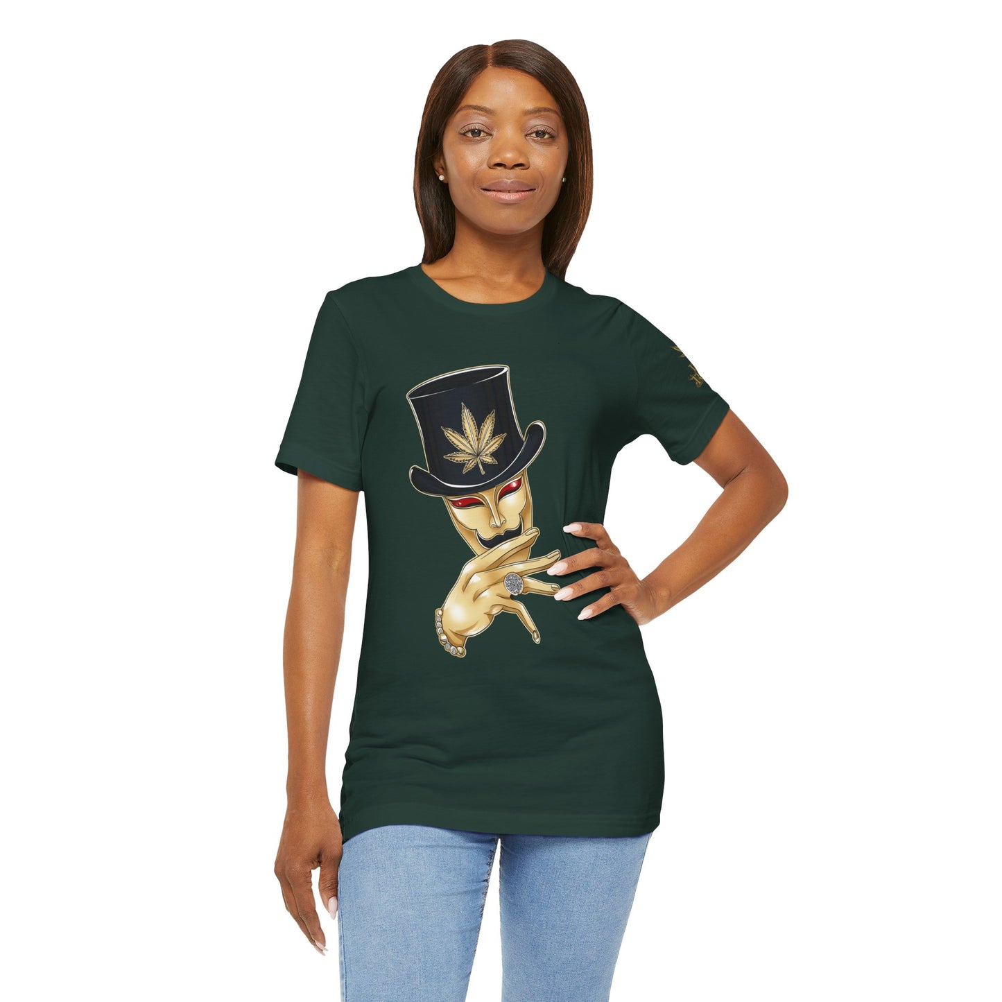 Golden Touch T-Shirt - Premium Airlume Cotton Cannabis Luxury Boss Art Tee