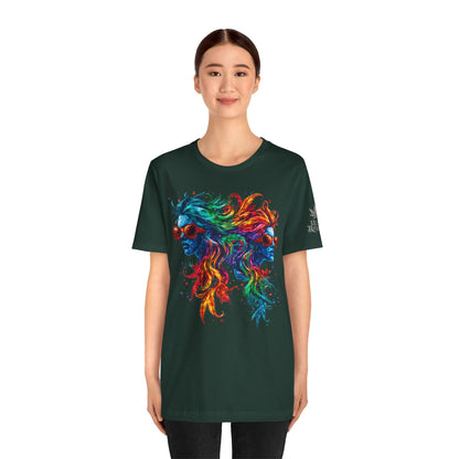 Spectrum Sisters T-Shirt - Premium Airlume Cotton Cannabis Rainbow Psychedelic Art Tee