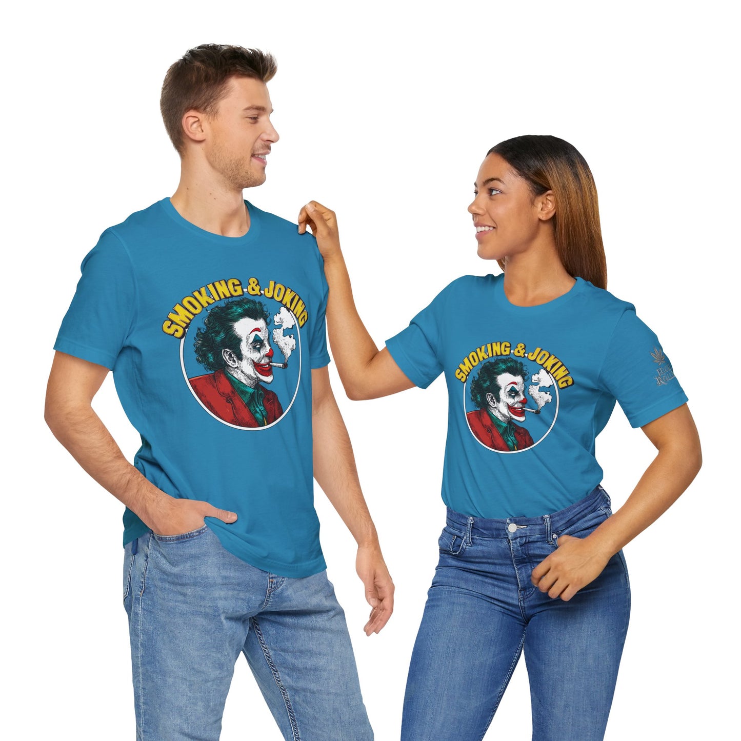 Smoking & Joking T-Shirt - Premium Airlume Cotton Cannabis Villain Pop Art Tee