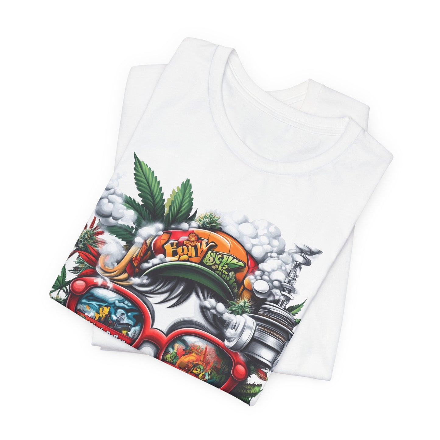 Vision Quest T-Shirt - Premium Airlume Cotton Cannabis Goddess Psychedelic Art Tee