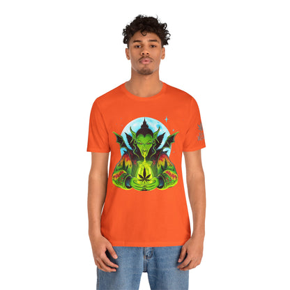 Mystic Dragon Guardian Cannabis Meditation T-Shirt - Premium Psychedelic 420 Apparel