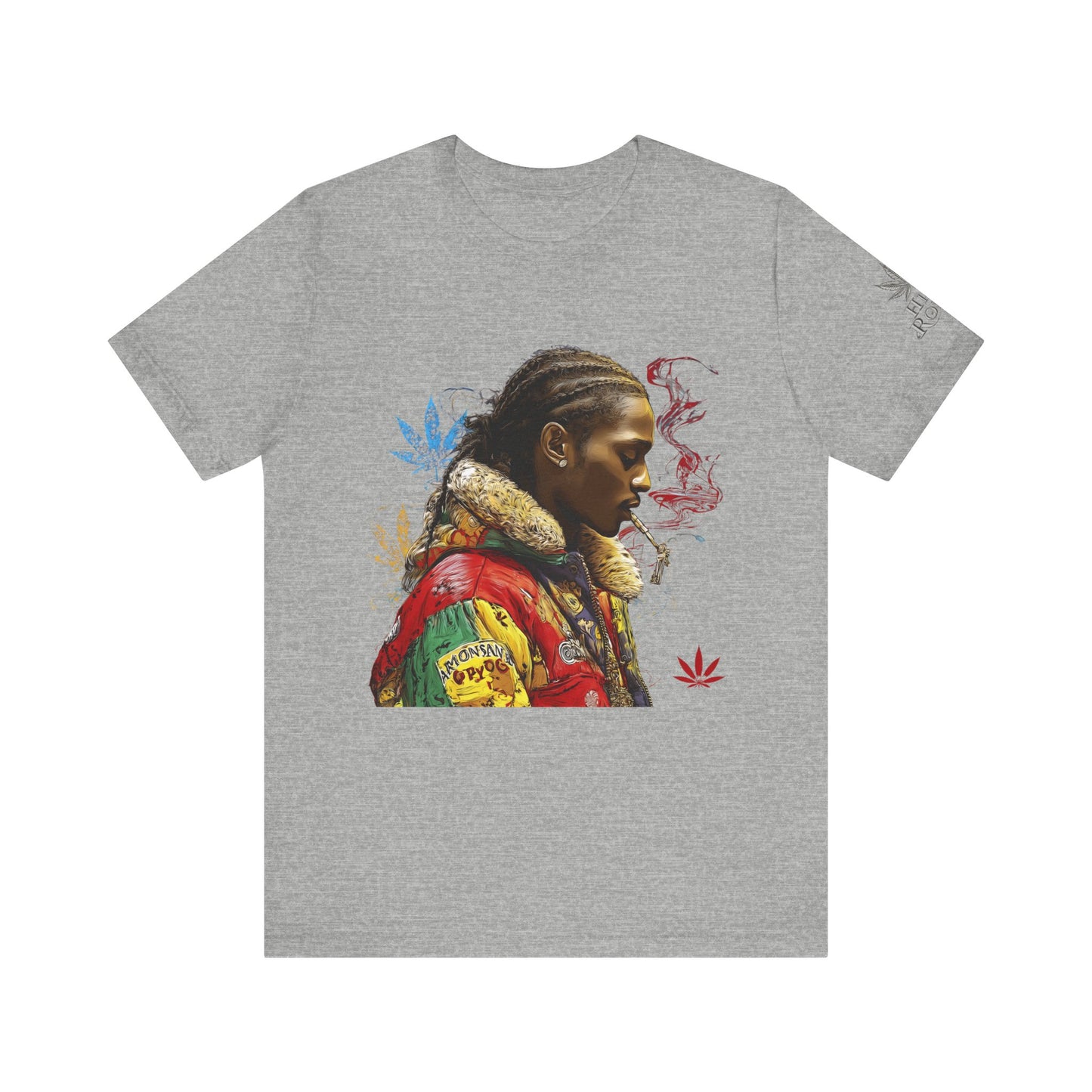 High Roller Profile Smoke Art Cannabis T-Shirt - Premium 420 Hip-Hop Portrait Street Culture Elevated Lifestyle Apparel
