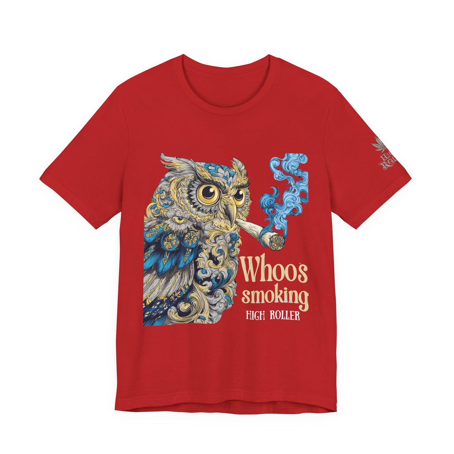 Baroque Owl Tee - Premium Airlume Cotton Cannabis Culture Ornate Bird Art